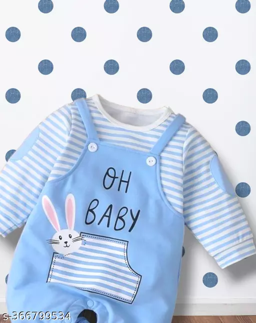 HAMPU Cotton Blend Rompers, Jumpsuit Night Suits for Baby Boys & Girls