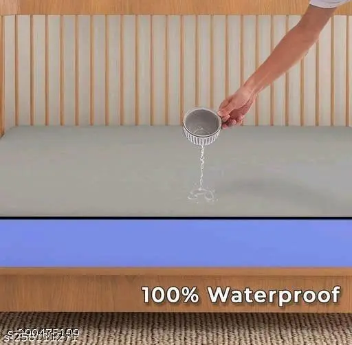 King Size Waterproof Mattress Protector with Elastic Straps for Double Bed Pack of 1 (Size 78"x72", Nonwoven)