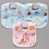 Best Quality Baby Bibs Pack of 3 Chit Buttoned Waterproof