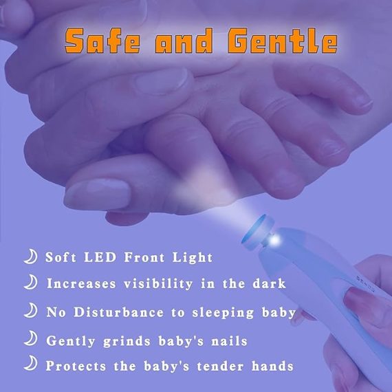 Electric Baby Nail Trimmer File with 6 Grinders Manicure Kit
